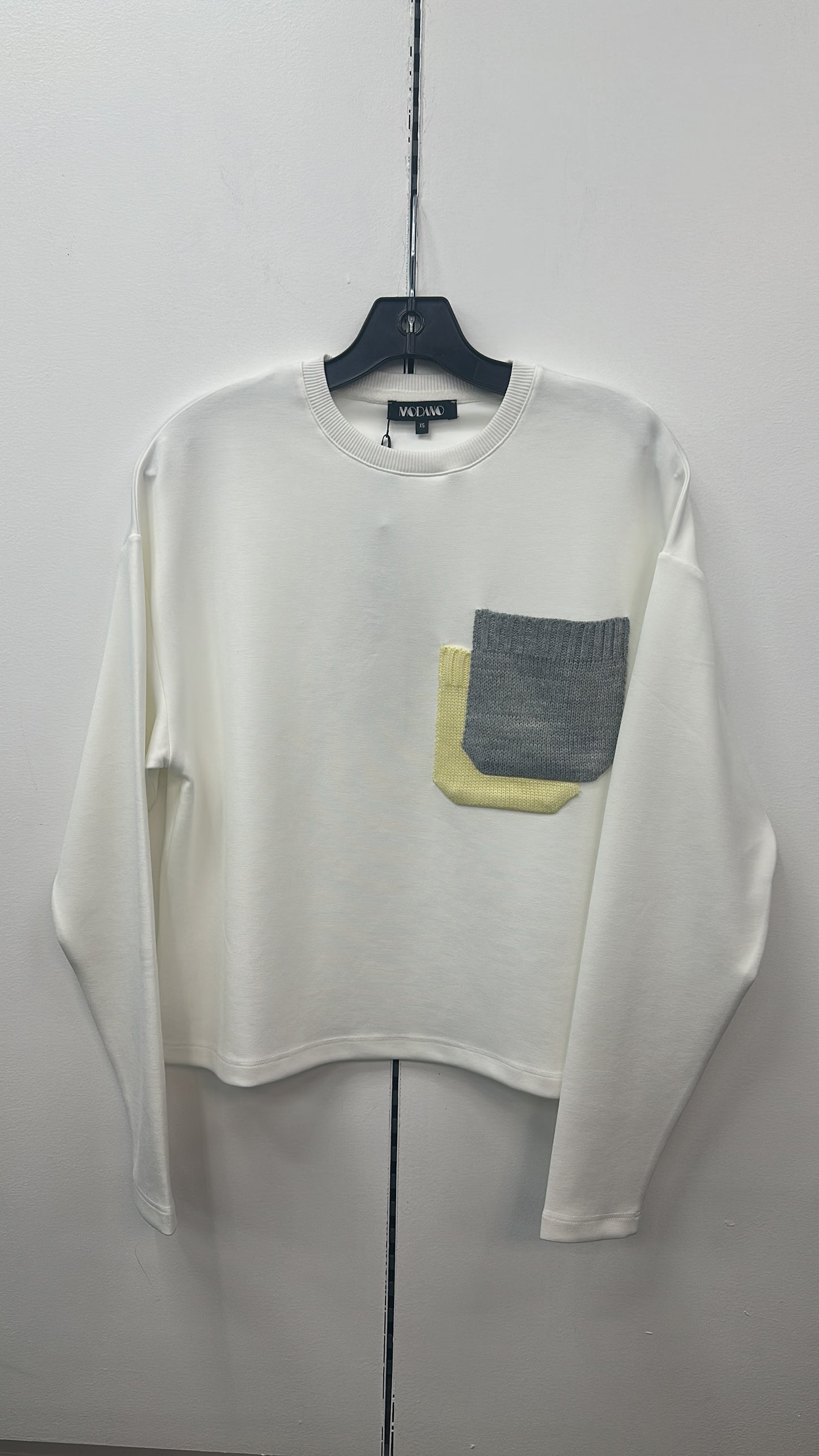 741-435 Double Pocket Top, White