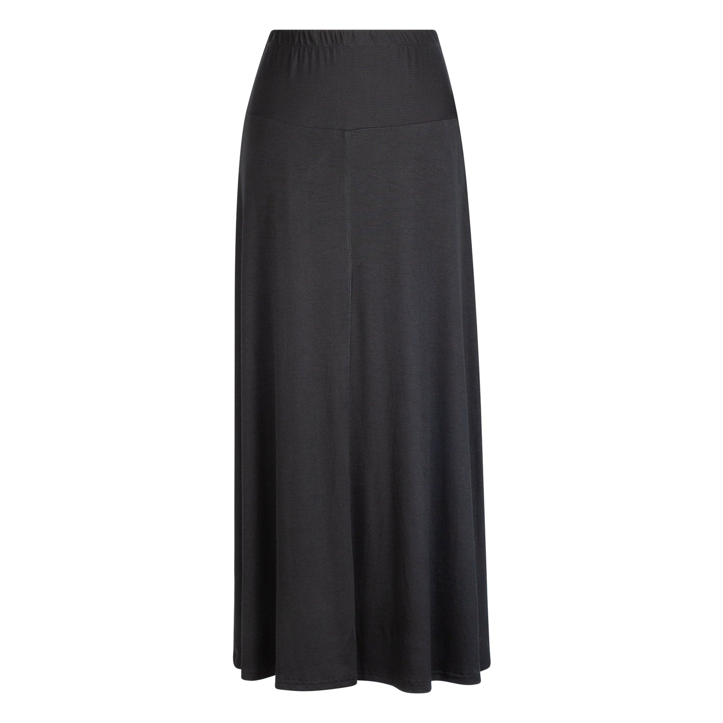 S6154-MOD-39" Modal Rib A-Line Skirt, Black