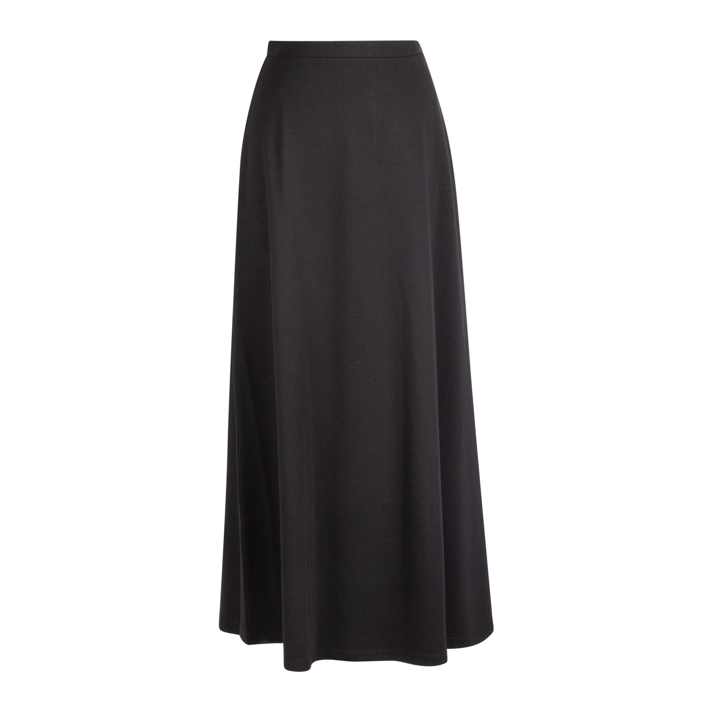 SWF18pn-38” A-Line Long Skirt, Black