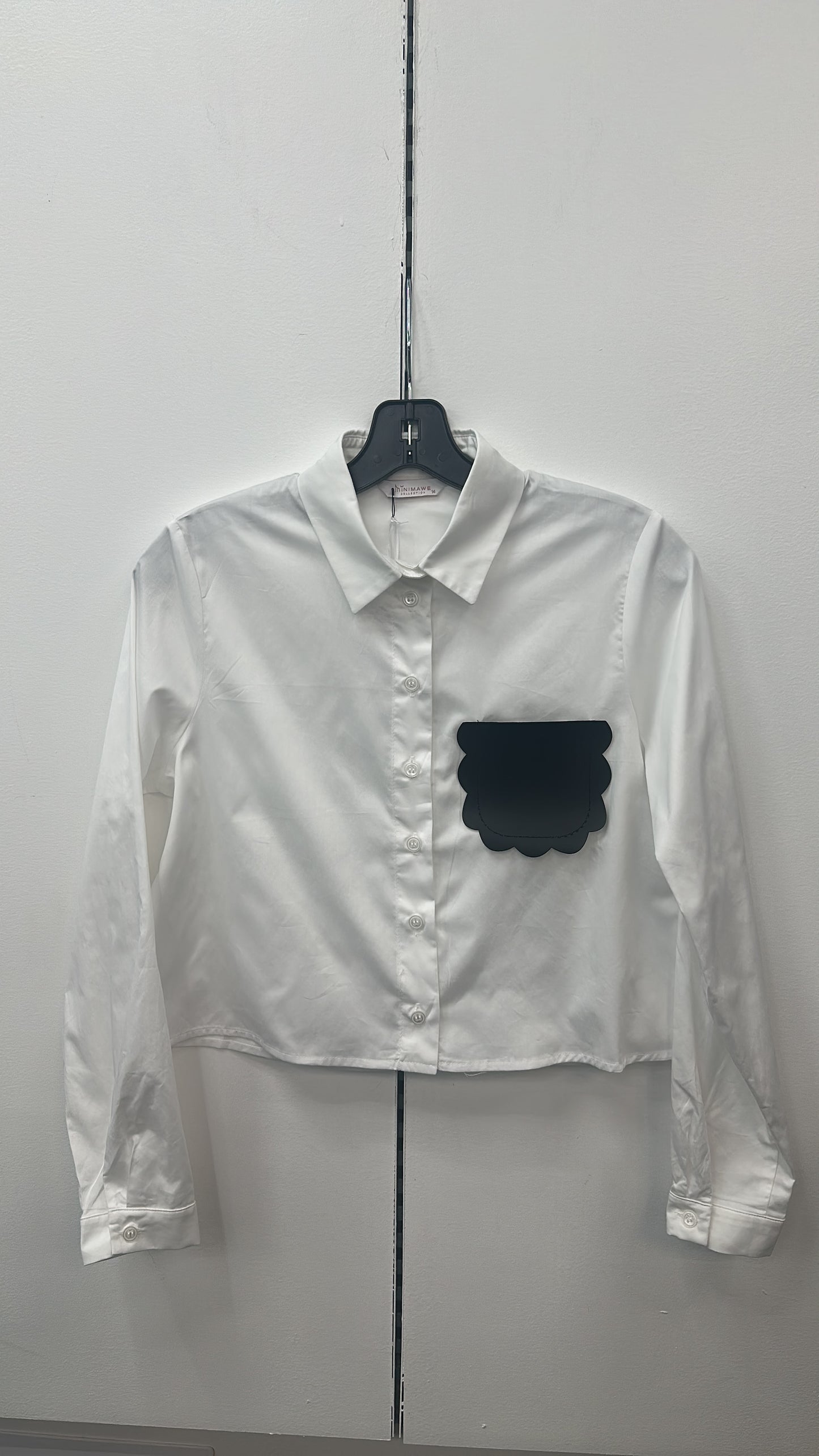 777-381 Leather Pocket Shirt, White