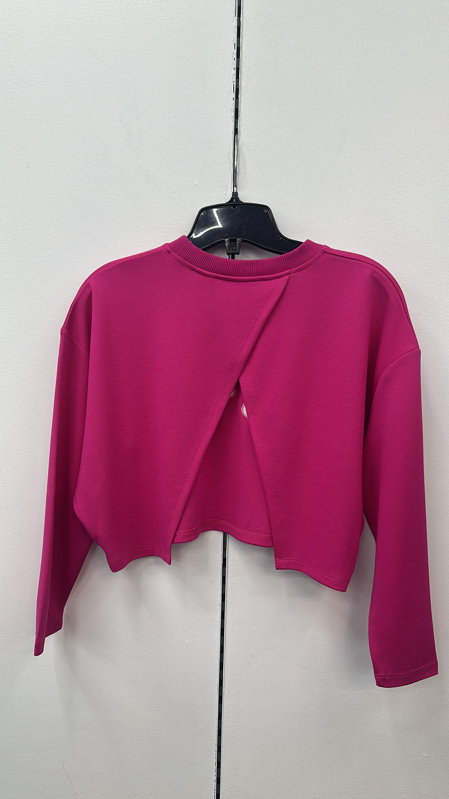 777-372 Embroidery Crop Top, Hot Pink
