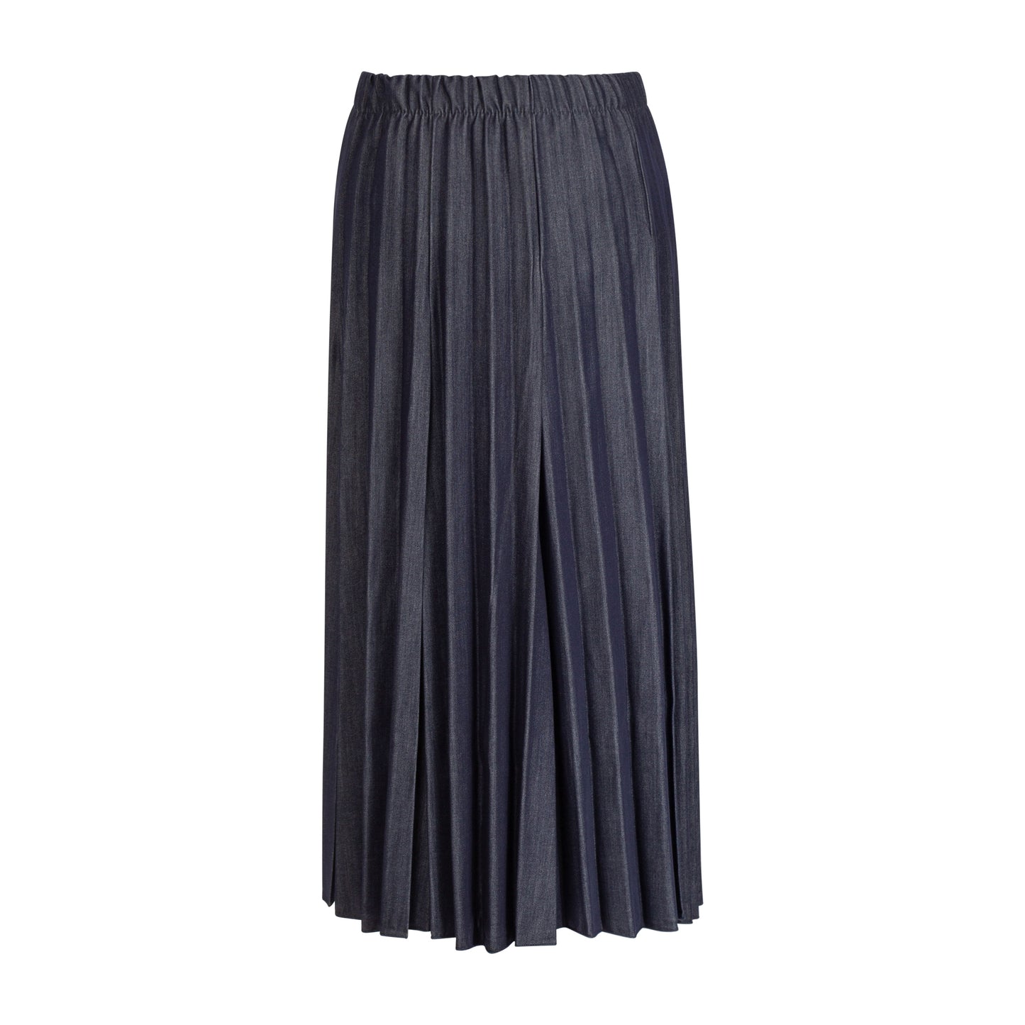 601-29" Accordion Skirt , Black Denim