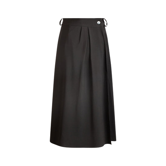 740-27" Wrap Short Skirt, Black