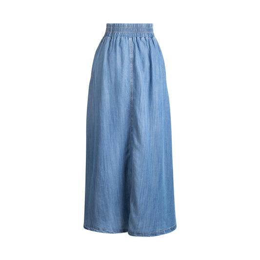 72114 Lyocell Stitch Skirt, Denim