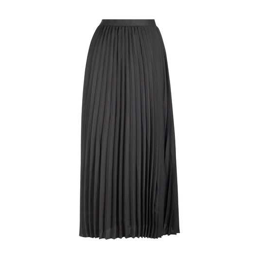 9173 Pleated Maxi Skirt, Black