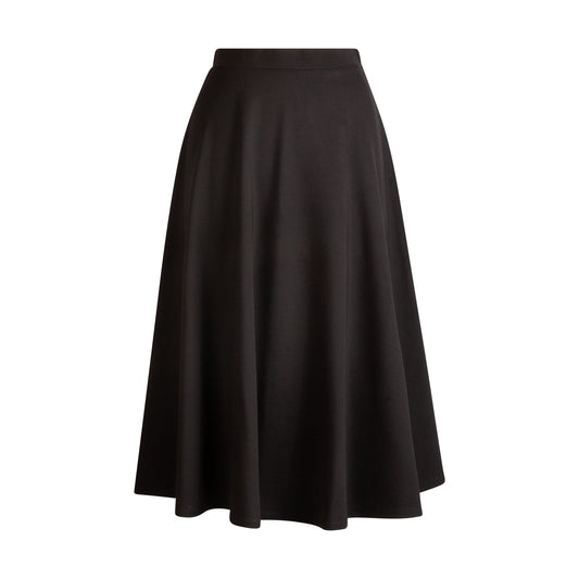 Circle Ponti Skirt, Black
