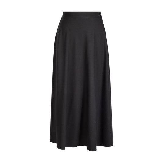 SWF2410 Zip Circle Skirt  Midi, Black